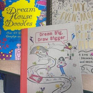 3 activity books- fun design books for all ages…. A few pages used - 6 or so.